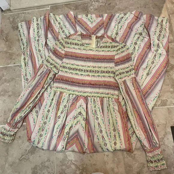 Vintage 70s Young Innocent by Arpeja Prairie Cottagecore Printed Maxi Dress Wome - Picture 5 of 7